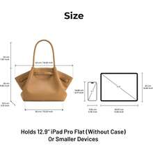 Hana - Bolso mediano de gamuza sintética para mujer - Color Latte - Ver 4