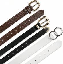 Jessica Simpson Women's  Women's 3‑Pack Belt Set, Casual & Dress Styles For Jeans, Dresses, Skirts - Black/Brown/White - View 6
