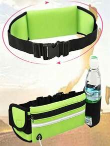 1 pièce Sac de course léger, sac de taille fin et imperméable, ceinture de taille réglable unisexe, avec porte-bouteille d'eau, convient pour la course en plein air, le cyclisme, la randonnée, le trekking et les voyages, s'adapte à tous les smartphones - Multicolore - Voir 16