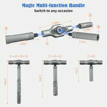 24-In-1 Magnetic Screwdriver Set, DIY Ratchet Screwdriver Set, Multi-Function Magnetic Driver Set With Detachable Ratchet Handle, Portable Precision Repair Tool Kit For Furniture, Computer, Bicycle And More - 24-in-1 - View 3