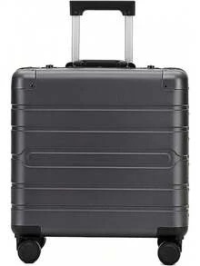 Maleta de Viaje con Ruedas Universales, Maleta de Negocios, Maleta con Compartimento para Computadora, Caja con Contraseña para Hombre, Maleta Portátil para Mujer (Color: Plateado) (Negro) - 1 - Ver 1
