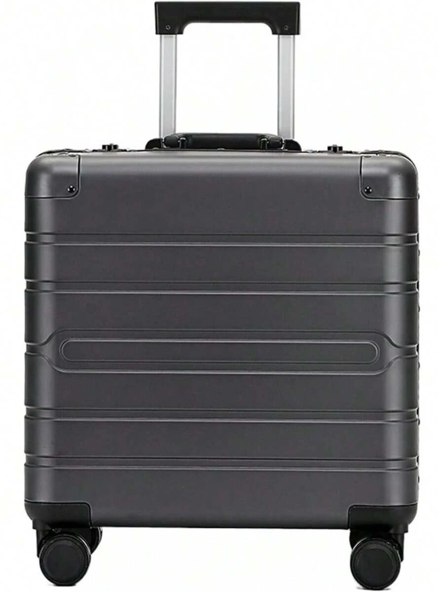 Maleta de Viaje con Ruedas Universales, Maleta de Negocios, Maleta con Compartimento para Computadora, Caja con Contraseña para Hombre, Maleta Portátil para Mujer (Color: Plateado) (Negro) - 1 - Ver 1