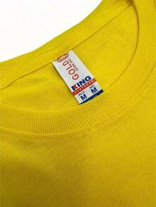 Shendy Vendy Kids T-Shirt For Boys, 100% Cotton, Short Sleeves, Round Neck, Soft And Comfortable. Stylish And Modern Motorsports Design. - 黃色 - 查看 2