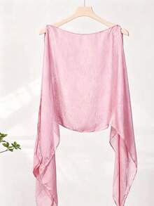 1pc Solid Color Sun Protection Shawl For Women, Versatile Fashion Loose Pearl Button Shawl, Scarf, Pullover Sun Protection Clothing, Suitable For Spring/Summer Evening Events, Weddings, Stage, Travel And Beach Cover-Up Accessories For Women, Travel And Daily Use - Multicolor - View 19