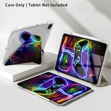 Game Controller Pattern Painted Effect Tablet Protective Case With Stand, Compatible With Honor 8/9/10/X8/X8A/X9/X8Pro/X9Pro, MatePad SE 11"/MatePad 11"/11.5"/MatePad Pro, Apple 10th/11th Gen 2025 (A16), Galaxy Tab A7/A9 And Other Popular Models - Style 3 - View 8