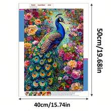 1 Set Handmade Craft 5D DIY Diamond Painting Kit, Suitable For Home Bedroom Entrance Study Bathroom Decor Canvas Wall Art, Holiday Gift - Multicolor - View 15