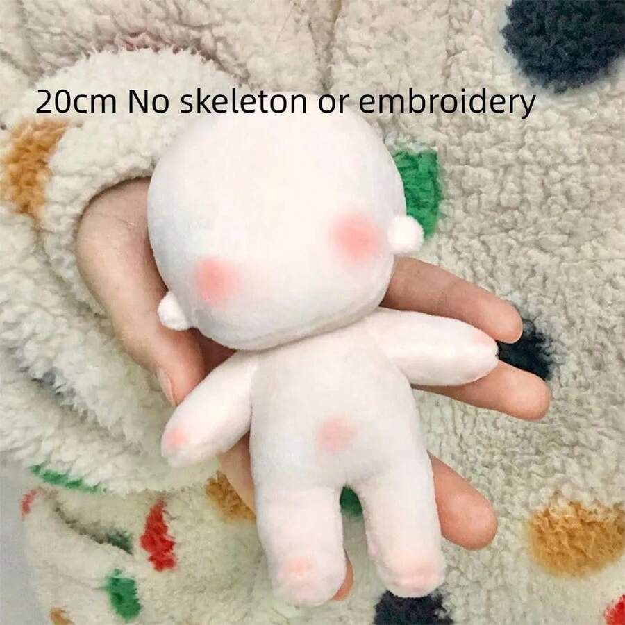 DIY Embroidered Blank Toy, Unembroidered Cotton Doll, Plush Dress, Blank Cotton Plush Toy, Cute DIY Idoll Doll, Gift For Girl - E 型 - 查看 1