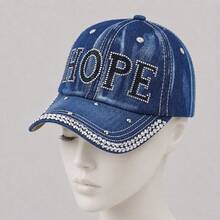 1件女款Y2K風格手工水鑽HOPE字母裝飾棒球帽派對帽 - hope - 查看 21