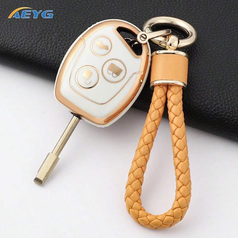 TPU Remote Key Shell With 3 Buttons For Models Including Focus, Fusion, C-Max, Mondeo, Galaxy, And S-Max, Serving As A Cover - J Model - View 1