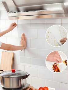 Transparent Oil-Proof Protective Film, Electrostatic Adsorption Removable, Suitable For Cabinet And Wall Covering |Wallpaper,Kitchen Sticker,Wall Stickers Washable Wallpaper, Very Suitable For Countertops/Desks, Seamless Covering Material - Electrostatic Film - View 8