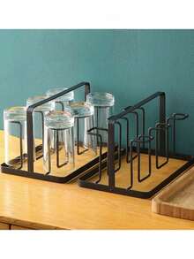 1pc Cup Holder Hanging Cup Drain Rack, Water Cup Storage Rack, Glass Cup Organizer, Cup Hanging Rack, Draining Rack - Drain Rack - View 3