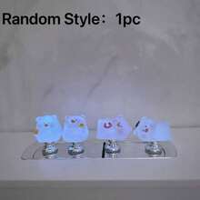 1/2Pcs Random Halloween Toilet Flush Buttons, Cute Ghost Pumpkin Witch Decorative Toilet Press Knob, Nail Friendly Bathroom Tank Accessories - Multicolor - View 12