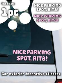 Tempat Parkir Bagus, Rita! - Stiker Vinyl, Cocok untuk Mobil, Laptop, Botol Minum, dan Lainnya. Stiker Aksesori Mobil. - Stiker tempat parkir yang bagus - View 3