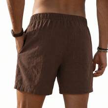 Set Of 3 Premium Linen Shorts For Men - Luxury Beachwear - 銀色 - 查看 7