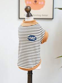 1PC Pet Clothes Small Dog Puppy Cute Pet Spring Autumn Striped Vintage Vest - Multicolor - View 6