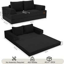 COMAX Sofá cama plegable futón - Verde - Ver 10