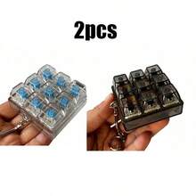 1/2件裝可重複使用壓力緩解玩具，附逼真鍵盤開關與清脆喀噠聲鑰匙圈，適合日常通勤、辦公休息、學習、旅行與居家放鬆 - 彩色 - 查看 14