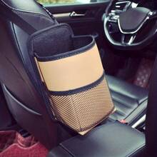 1 Stück Auto-Sitz-Seiten-Becherhalter-Aufbewahrungstasche mit Abdeckung, Organizer für Fahrzeuginnenraum, Auto-Zubehör-Organisationsbedarf, Spaltfüller-Caddy-Tasche - Verschiedenfarbig - Übersicht 3