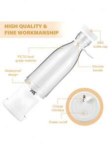 Rechargeable Mini Portable Blender, Automatic Cup For Juice And Smoothie - 420ML - View 3