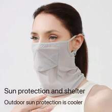 Masker Pelindung UV, Cocok untuk Wajah dan Leher, Standar Yake-Nu, Penutup Kait dan Loop, Masker Wajah Sutra Es Musim Panas untuk Wanita, Pelindung Leher Nilon Bernapas untuk Perlindungan Matahari, Masker Wajah Ultra Tipis Cepat Kering untuk Olahraga Luar Ruangan Pria untuk Bersepeda dan Perlindungan Matahari - Berbagai gaya - View 5