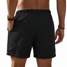 Set Of 3 Premium Linen Shorts For Men - Luxury Beachwear - 燧石 - 查看 10
