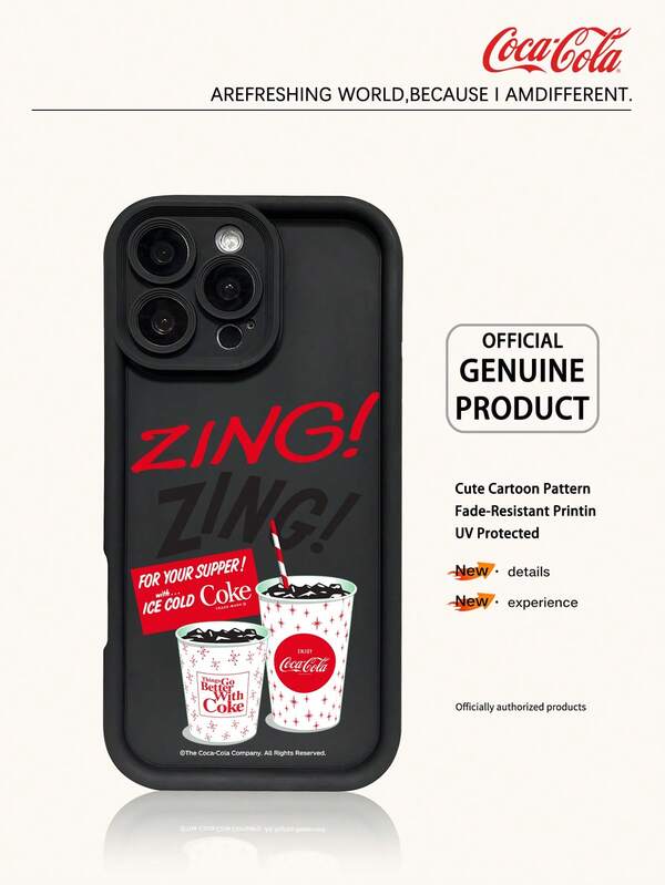 Coca-Cola Classic Phone Case, Full Of Vitality And Passion, Made Of Lightweight Materials, With Anti Scratch, Anti Drop And Anti Slip Design, Protecting Your Phone Case In Cartoon Anime Style, Suitable Compatible With Apple 17,17 Air,17 Pro,17 Pro Max,11,12,13,15,16 Pro,16 Pro Max,14 Plus,15 Plus,16 Plus,15 Pro,16 Max,XR Waiting For The Model. Suitable For Gifting To Friends And Family