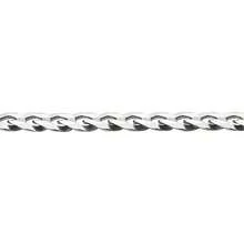 Miabella Cadena de Eslabones Cubanos de Plata de Ley 925 Sólida, Corte Diamante de 5mm, para Hombre y Mujer, Hecha en Italia - Longitud: 22 pulgadas (longitud media para hombre) - Ver 4