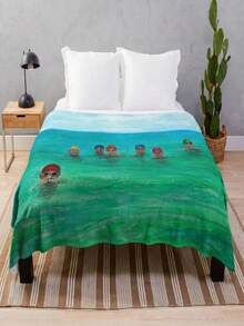 Luxury Weighted Throw Blanket For Sofa Wild World, Valentine's Day Gift Ideas - 黑色 - 查看 1