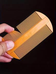 1pc Ultra-Fine Dense Adult Comb, Removes Dandruff And Thickens Hair, Durable Home Use Ultra-Fine Dense Flea Comb - Multicolor - View 3