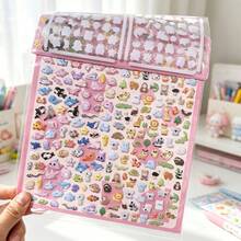 Cute Mini 3D Sticker Set, Cartoon Animal And Food Theme Waterproof Stickers, Suitable For Notebooks, Water Bottles, Phone Cases And Children's Craft Decoration Gifts. - Multicolor - View 4