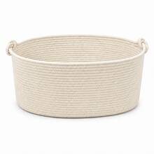 1pc Foldable Handwoven Laundry Basket With Handle, Suitable For Living Room, Bedroom, Laundry Area To Store Miscellaneous Items, Dirty Clothes, Bathroom Towels, Selected Home Goods - Multicolor - View 14