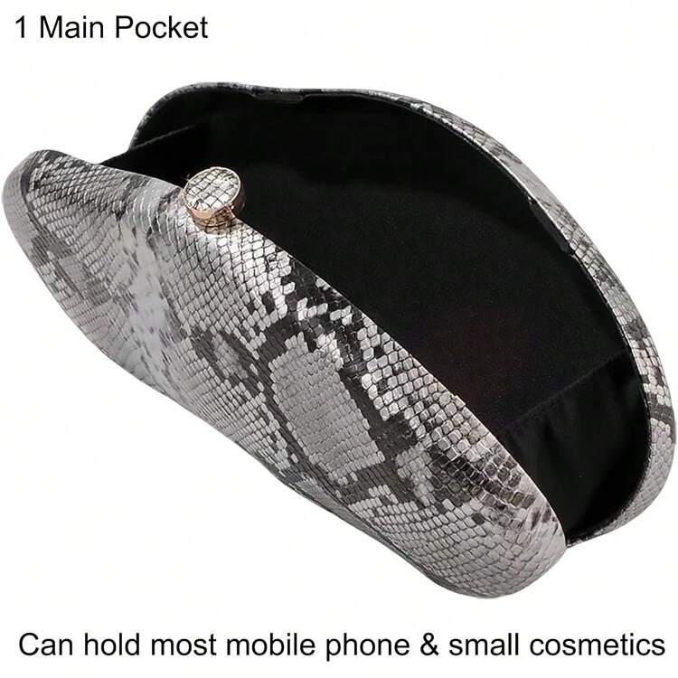 Bolso de mano de piel sintética desmontable con cadena para hombro y noche, bolso de mano para mujer, formal, boda, fiesta, baile de graduación - Un PU beige - Añade 4