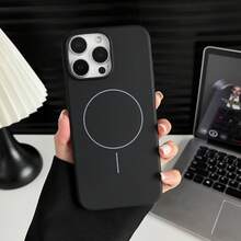 Phone Case: Thin Magnetic Ring Case For Wireless Charging With Matte Spray Coating, Full Coverage Drop Protection, Creative And Niche Design, Suitable For Apple  16/15/14/13/12/11 Plus/Pro/Max - 圖片色1pcs - 查看 2