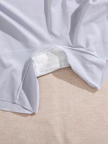 3 piezas Bragas de mujer de cintura alta sin costuras, con control de barriga, antiroces, simples y elegantes de un solo color o estampadas, cómodas y de material amigable con la piel - Negro+Azul+Gris - Ver 8