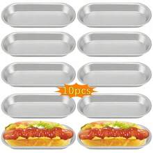 5/10pcs French Hot Dog Bread Mold - Open Long Tray, Hard Anodized Aluminum Durable, Non-Stick Easy Release, French Bread Mold, Perfect For Pita Bread, Ideal For Christmas, Eid, Ramadan, Halloween, Mother's Day And Daily Baking - Baking Tray - View 15