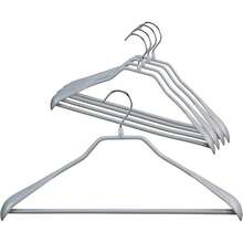 MAWA Reston Lloyd, Percha de Acero para Ropa con Recubrimiento Antideslizante, Modelo 42/LS, Paquete de 60, Plateado - Pago - Ver 1
