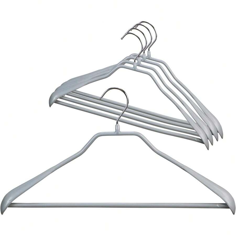 MAWA Reston Lloyd, Percha de Acero para Ropa con Recubrimiento Antideslizante, Modelo 42/LS, Paquete de 60, Plateado - Pago - Ver 1