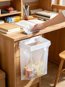 1pc Kitchen Cabinet Door Hanging Trash Bag Holder, Foldable Garbage Bag Rack, Suitable For Dorm Bathroom, Used For Kitchen Waste Disposal And Space-Saving Cleaning - Multicolor - View 2