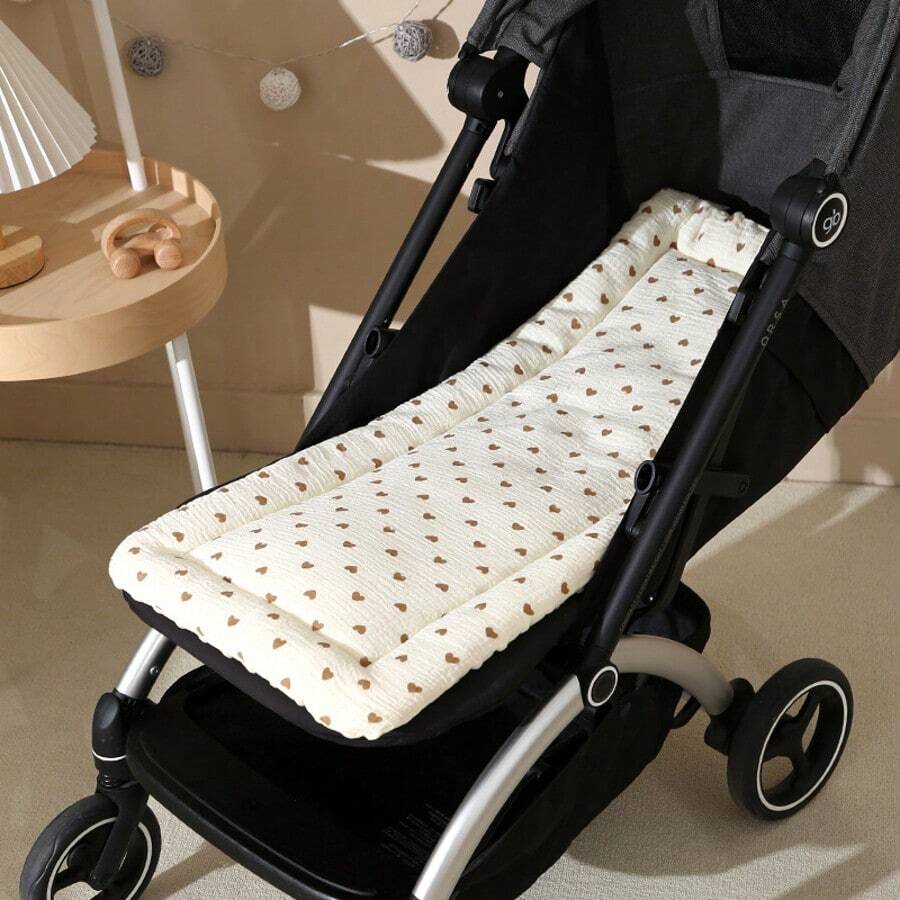 1pc Baby Seat Cushion, Animal Cartoon Print, Double-Sided Use, One Side Bean Velvet Polyester Fiber Material, Soft And Breathable, Can Be Used As A Pillow, Universal For Multiple Car Models
