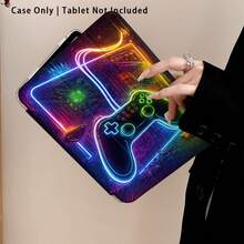Game Controller Pattern Painted Effect Tablet Protective Case With Stand, Compatible With Honor 8/9/10/X8/X8A/X9/X8Pro/X9Pro, MatePad SE 11"/MatePad 11"/11.5"/MatePad Pro, Apple 10th/11th Gen 2025 (A16), Galaxy Tab A7/A9 And Other Popular Models - Style 4 - View 8