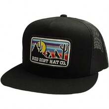 Gorra Ajustable Snapback con Diseño de Vida Silvestre de Red Dirt Hat Company - Café/Blanco - Ver 10
