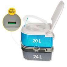 24L Portable Car Toilet, All-In-One Sealed Toilet For Outdoor Camping, Travel And Emergency - White - View 5