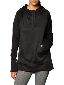Hanes Sudadera con Capucha de Forro Polar de Rendimiento Deportivo Sudadera con capuchaMujer - osa jaspeado (Dada Grey Solid/Razzle Pink Heather) - Ver 12
