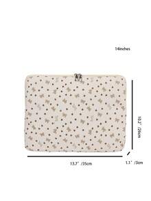 Funda para portátil de unicolor minimalista de lujo, bolsa de almacenamiento multi-tamaño para portátil y tableta, bolsa para computadora - Blanco - Ver 10