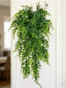 Artificial Greenery, UV-Resistant Artificial Evergreen Vines - Artificial Hanging Fern Plants, Home Decor, Outdoor Decor, Kitchen Supplies, Artificial Plants, Suitable For Indoor And Outdoor Decoration, Gathering Wall Art, Patio Porch Greening, Indoor Greening Decoration, Decorative Leaves, Realistic Leaves - Green - View 10