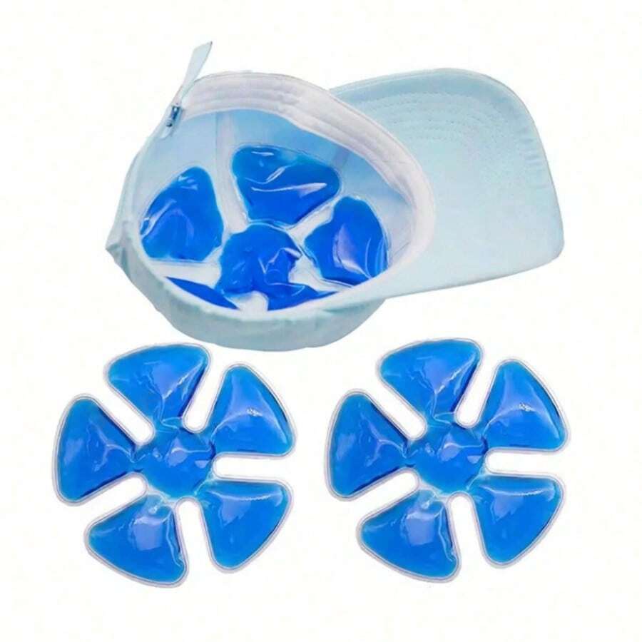 1/2pcs Reusable Helmet And Hat Cooling Gel Packs - Portable Head Cooling Pads, Plastic Material, Suitable For Sports, Outdoor Activities And Summer Sun Protection, Summer Cooling, Beach, Travel - Multicolor - View 1