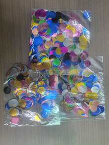 100g Multi-Color Metallic Foil Confetti, Shiny Glitter Round Rainbow Sequins Table Decor, Metallic Sequins Balloon Filler, Wedding, Birthday And Graduation Party Supplies - A - View 12
