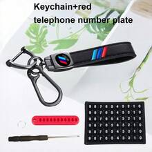 TRTY Leather Car Key Fob Kit - Includes (Flathead Screwdriver Tool, Phone Number Plate And Anti-Loss D-Ring, Key Ring), Unisex Car Key Chain, - Car Smart Key Accessories, Suitable For Car, Motorcycle, Home, Office, Warehouse Management And Other Key Accessories, Also An Ideal Holiday And Birthday Gift - Car Key Fob - View 14