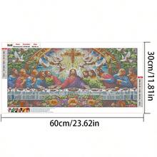 Kit de pintura de diamantes DIY (sin marco) - Patrón religioso de la Última Cena, pintura de diamantes 5D hecha a mano en mosaico, adecuada para la decoración de paredes del hogar - Multicolor - Ver 18