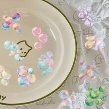 50 Colorful Bubble Stickers, Suitable For Notebooks, Journals, And Phone Cases, PET Material Decorative Stickers - Multicolor - View 6